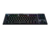 Logitech G915 TKL Tenkeyless LIGHTSPEED Wireless RGB Mechanical Gaming Keyboard - Näppäimistö - taustavalaistu - USB, Bluetooth, 2.4 GHz - Pohjoismaat - näppäinkytkin: GL Linear - hiili 920-009517