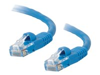 C2G Cat5e Booted Unshielded (UTP) Network Patch Cable - Kytkentäkaapeli - RJ-45 (uros) to RJ-45 (uros) - 3 m - UTP - CAT 5e - valettu, piikitön, säikeinen - sininen 83164