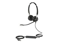 Jabra BIZ 2400 II USB Duo CC MS - Kuulokkeet + mikrofoni - korvien päällä - muunneltava - langallinen - USB - Sertifioitu Skype for Businessille 2499-823-309