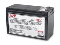 APC Replacement Battery Cartridge #110 - UPS akku - 1 x akku/paristo - Lyijyhappo - musta malleihin P/N: BE650G2-CP, BE650G2-FR, BE650G2-GR, BE650G2-IT, BE650G2-SP, BE650G2-UK, BR650MI APCRBC110