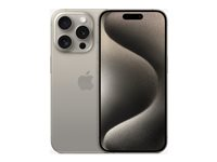 Apple iPhone 15 Pro - 5G älypuhelin - Kaksois-SIM / sisäinen muisti 1 Tt - OLED-näyttö - 6.1" - 2556 x 1179 pikseliä (120 Hz) - 3 takakameraa 48 MP, 12 MP, 12 MP - front camera 12 MP - luonnollinen titaani MTVF3QN/A