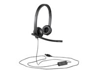 Logitech USB Headset H570e - Kuulokkeet + mikrofoni - korvien päällä - langallinen 981-000575