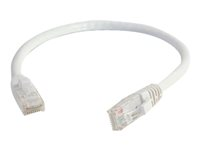 C2G Cat5e Booted Unshielded (UTP) Network Patch Cable - Kytkentäkaapeli - RJ-45 (uros) to RJ-45 (uros) - 30 cm - UTP - CAT 5e - valettu, piikitön, säikeinen - valkoinen 83259