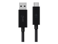 Belkin 3.1 USB-A to USB-C Cable - USB-kaapeli - USB Type A (uros) to 24 pin USB-C (uros) - USB 3.1 - 91.4 cm - musta F2CU029BT1M-BLK