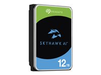 Seagate SkyHawk AI ST12000VE003 - Kiintolevyasema - 12 Tt - sisäinen - 3.5" - SATA 6Gb/s - puskuri: 512 Mt - sekä 3 vuoden Seagate Rescue Data Recovery ST12000VE003