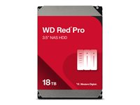 WD Red Pro WD181KFGX - Kiintolevyasema - 18 Tt - sisäinen - 3.5" - SATA 6Gb/s - 7200 kierrosta/min - puskuri: 512 Mt WD181KFGX