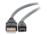 C2G Ultima - USB-kaapeli - USB (uros) to mini-USB Tyyppi B (uros) - USB 2.0 - 5 m - valettu - hiilenharmaa 29653