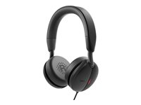 Dell Pro Wired ANC Headset WH5024 - Kuulokkeet + mikrofoni - korvien päällä - langallinen - aktiivinen melunpoisto - USB-C - Zoom-sertifioitu, sertifioitu Microsoft Teamsille WH5024-DWW