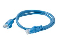 C2G Cat6 Booted Unshielded (UTP) Network Patch Cable - Kytkentäkaapeli - RJ-45 (uros) to RJ-45 (uros) - 3 m - UTP - CAT 6 - valettu, piikitön, säikeinen - sininen 83389