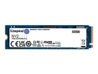 Kingston NV2 - SSD - 500 GB - sisäinen - M.2 2280 - PCIe 4.0 x4 (NVMe) SNV2S/500GBK