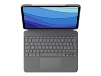 Logitech Combo Touch - Näppäimistö- ja kalvokotelo - sekä kosketuslevy - taustavalaistu - Apple Smart connector - QWERTY - italialainen - hiekka malleihin Apple 11-inch iPad Pro (1. laitesukupolvi, 2. sukupolvi, 3. sukupolvi) 920-010170