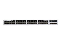 Cisco Catalyst 9300L - Network Essentials - kytkin - L3 - 48 x 10/100/1000 (PoE+) + 4 x 10 Gigabit SFP+ (maa-satelliittiyhteys) - telineeseen asennettava - PoE+ (505 W) C9300L-48P-4X-E