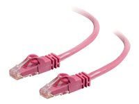 C2G Cat6 Booted Unshielded (UTP) Network Patch Cable - Kytkentäkaapeli - RJ-45 (uros) to RJ-45 (uros) - 3 m - UTP - CAT 6 - valettu, piikitön, säikeinen - vaaleanpunainen 83591