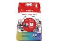 Canon PG-540L/CL-541XL Photo Value Pack - Kiiltävä - 2 pakettia - Tuottoisa - musta, väri (sinivihreä, sinipunainen, keltainen) - alkuperäinen - kuplapakkaus - mustesäiliö / paperisarja malleihin PIXMA MG3150, MG3550, MG3650, MG4250, MX395, MX455, MX475, MX525, MX535, TS5150, TS5151 5224B005