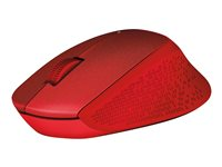 Logitech M330 SILENT PLUS - Hiiri - 3 painiketta - langaton - 2.4 GHz - USB johdoton vastaanotin - punainen 910-004911