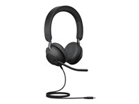 Jabra Evolve2 40 SE UC Stereo - Kuulokkeet + mikrofoni - korvien päällä - langallinen - USB-C - melua vaimentava - optimoitu UC:lle 24189-989-889