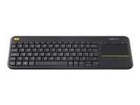 Logitech Wireless Touch Keyboard K400 Plus - Näppäimistö - langaton - 2.4 GHz - Pohjoismaat - musta 920-007141