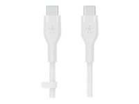 Belkin BoostCharge - USB-kaapeli - 24 pin USB-C (uros) to 24 pin USB-C (uros) - 2 m - valkoinen CAB009BT2MWH