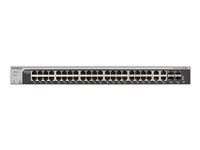 NETGEAR Smart XS748T - Kytkin - L3 Lite - smart - 44 x 10GBase-T + 4 x 10 Gigabit SFP+ - työpöytä, telineeseen asennettava XS748T-100NES