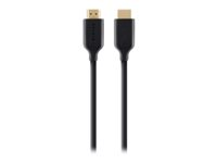 Belkin High Speed HDMI Cable with Ethernet - HDMI-kaapeli Ethernetillä - HDMI uros to HDMI uros - 2 m - 4K-tuki F3Y021BT2M