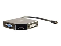 C2G Mini DisplayPort to HDMI, VGA, or DVI Adapter Converter - Videomuunnin - DVI, HDMI, VGA - DVI, HDMI, VGA - musta 80929