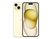 Apple iPhone 15 Plus - 5G älypuhelin - Kaksois-SIM / sisäinen muisti 256 Gt - OLED-näyttö - 6.7" - 2796 x 1290 pixels - 2 takakameraa 48 MP, 12 MP - front camera 12 MP - keltainen MU1D3QN/A