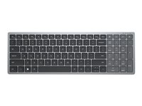 Dell KB740 - Näppäimistö - compact, multi device - langaton - 2.4 GHz, Bluetooth 5.0 - QWERTY - pohjoismainen - titaanin harmaa - sekä 3 vuoden seuraavan arkipäivän laajennettu vaihtopalvelu KB740-GY-R-NOR