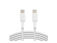 Belkin BoostCharge - USB-kaapeli - 24 pin USB-C (uros) to 24 pin USB-C (uros) - 1 m - valkoinen CAB004BT1MWH