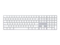 Apple Magic Keyboard with Numeric Keypad - Näppäimistö - langaton - Bluetooth - QWERTY - Kansainvälinen englanti - hopea MQ052Z/A