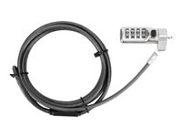 Targus DEFCON Compact Combo Cable Lock - Turvakaapelilukko - musta - 1.98 m ASP71GL