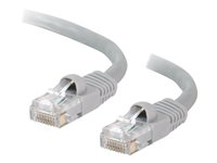 C2G Cat5e Booted Unshielded (UTP) Network Patch Cable - Kytkentäkaapeli - RJ-45 (uros) to RJ-45 (uros) - 50 cm - UTP - CAT 5e - valettu, piikitön, säikeinen - harmaa 83140