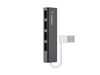 Belkin Ultra-Slim Travel - Hub - 4 x USB 2.0 - työpöytä F4U042BT