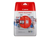 Canon PG-545 XL/CL-546XL Photo Value Pack - Musta, keltainen, sinivihreä, magenta, väri (sinivihreä, sinipunainen, keltainen) - alkuperäinen - mustesäiliö / paperisarja malleihin PIXMA TR4551, TR4650, TR4651, TS3350, TS3351, TS3352, TS3355, TS3450, TS3451, TS3452 8286B007