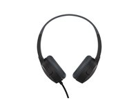 Belkin SoundForm Mini - Kuulokkeet mikrofonilla varustettu - korvien päällä - langallinen - 3,5 mm jakkiliitin - musta AUD004BTBK