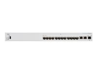 Cisco Business 350 Series CBS350-12XS - Kytkin - L3 - Hallinnoitu - 10 x 10 Gigabit SFP+ + 2 x combo 10 Gigabit SFP+/RJ-45 - telineeseen asennettava CBS350-12XS-EU