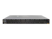 HPE Aruba CX 9300-32D 32-port 100/200/400G QSFP-DD 2-port 10G SFP+ Switch - Kytkin - L3 - Hallinnoitu - 32 x 100/200/400 gigabitin QSFP-DD-liitin + 2 x 1 Gigabit / 10 Gigabit SFP+ - ilmavirtaus takaa eteenpäin - telineeseen asennettava - BTO R9A30A