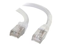 C2G Cat5e Booted Shielded (STP) Network Patch Cable - Kytkentäkaapeli - RJ-45 (uros) to RJ-45 (uros) - 15 m - STP - CAT 5e - valettu - valkoinen 83887