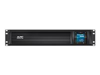 APC Smart-UPS C SMC1500I-2UC - UPS (telineasennettava) - Vaihtovirta 220/230/240 V - 900 watti(a) - 1500 VA - RS-232, USB - lähtöliittimet: 4 - 2U - musta - sekä APC SmartConnect SMC1500I-2UC