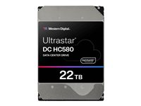 WD Ultrastar DC HC580 WUH722422ALE6L4 - Kiintolevyasema - 22 Tt - sisäinen - 3.5" - SATA 6Gb/s - 7200 kierrosta/min - puskuri: 512 Mt 0F62785