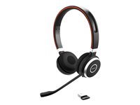 Jabra Evolve 65 SE UC Stereo - Kuulokkeet + mikrofoni - korvien päällä - Bluetooth - langaton - USB - sekä latausalusta - optimoitu UC:lle malleihin Jabra Evolve; LINK 380a MS 6599-833-499