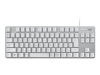 Logitech K835 TKL - Näppäimistö - USB - näppäinkytkin: TTC Red - luonnonvalkoinen/hopea 920-010033