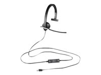 Logitech USB Headset Mono H650e - Kuulokkeet + mikrofoni - korvien päällä - langallinen 981-000514