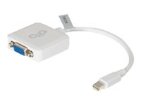 C2G 20cm Mini DisplayPort to VGA Adapter - Thunderbolt to VGA Converter M/F - White - DisplayPort -kaapeli - Mini DisplayPort (uros) to HD-15 (VGA) (naaras) - 20 cm - valkoinen 84316