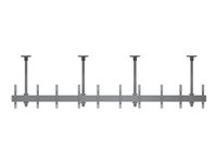 Multibrackets M Menu Board Mount Pro MBC5X1U - Asennuspakkaus (kaapelinhallintaklipsi, 4 laajennusputkea (80 cm), 4 tolppakiinnikettä, 4 kattolevyä suojuksella, 5 kallistusvartta, 6 kiskon jatkotankoa, 6 yksittäistä näytön kiskoa (1 m), yhden näytön kisko (48 cm)) - yhdelle puolelle malleihin 5 LCD-näyttöä - alumiini, teräs - musta -näytön koko: 40"-65" 7350105215360