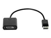 HP DisplayPort to DVI-D Adapter - DisplayPort-sovitin - yksinkertainen yhteys - DisplayPort (uros) to DVI-D (naaras) - 19 cm - lukittu FH973AA