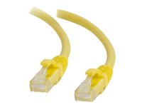 C2G Cat5e Booted Unshielded (UTP) Network Patch Cable - Kytkentäkaapeli - RJ-45 (uros) to RJ-45 (uros) - 1 m - UTP - CAT 5e - valettu, piikitön, säikeinen - keltainen 83241