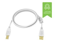 Vision Techconnect - USB-kaapeli - USB Type B (uros) to USB (uros) - USB 2.0 - 1 m - valkoinen TC 1MUSB