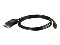 C2G 2m Mini DisplayPort to DisplayPort Adapter Cable 4K UHD - Black - DisplayPort -kaapeli - Mini DisplayPort (uros) to DisplayPort (uros) - 2 m - musta 84301