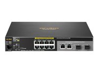 HPE Aruba 2530-8-PoE+ - Kytkin - Hallinnoitu - 8 x 10/100 + 2 x Gigabit SFP + 2 x 10/100/1000 - työpöytä, telineeseen asennettava, seinään asennettava - PoE+ J9780A#ABB