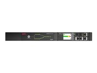 APC NetShelter - Automaattinen siirtokytkin (telineasennettava) - AC 207-253 V - 2000 VA - 1-vaiheinen - USB, Ethernet 10/100/1000 - lähtöliittimet: 12 - 1U - musta AP4421A